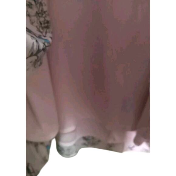 Asian Pink Bird Rose Branch Floral Maxi Skirt XL Whimsigoth Fairy Preppy Kawaii - Picture 5 of 7